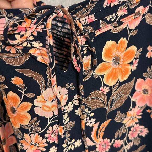 Old Navy Peasant Dress Size 4X Plus Puff Sleeve Cottagecore Floral Boho Prairie - Picture 6 of 16